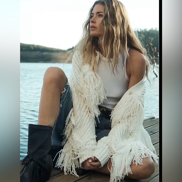 Anthropologie Sweaters - Anthropologie MAEVE FRINGED SWEATER cardigan live listing